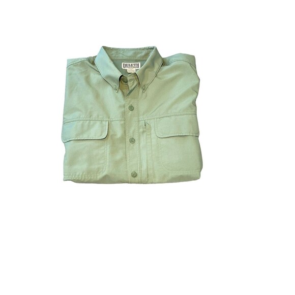 Duluth Men's Action Standard Fit Long Sleeve Shirt Size Large Coal Check 11957 - Picture 16 of 16